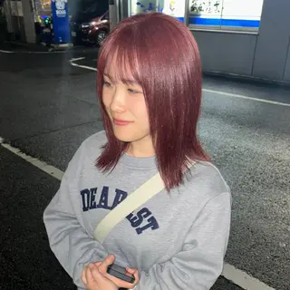 セミロング カラー ヘアアレンジ 新高円寺 Miranoのヘアスタイル