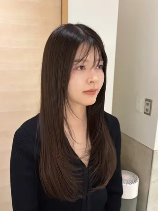 ロング カラー パーマ ヘアアレンジ 中顔面短縮カット🪽 レイヤー🥀コウヘイのヘアスタイル