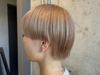 ショート カラー 🍎暖色レイヤー 🍎みさきのヘアスタイル