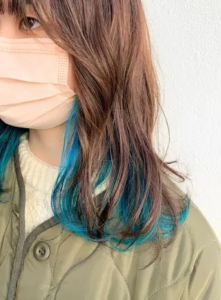 セミロング カラー Real me 鈴木のヘアスタイル