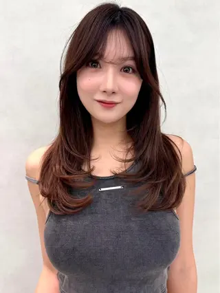ロング 🦋盛れるレイヤー/ ベージュ/Ryugaのヘアスタイル