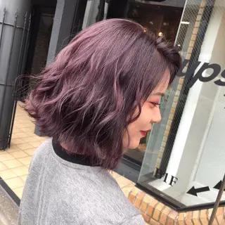 ミディアム カラー パーマ ヘアアレンジ 八巻 晴香のヘアスタイル