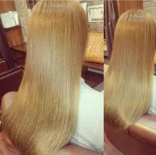 セミロング カラー 美髪 カラーリストのヘアスタイル