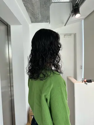 ミディアム カラー パーマ キッズ オトナヘア🌸 harukaのヘアスタイル