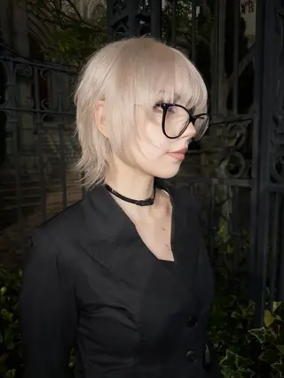 ショート レイヤー×ハイトーン ×デザイン 啓太のヘアスタイル