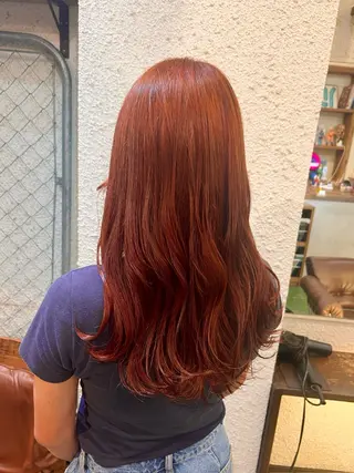 セミロング カラー 柔め透明感血色カラー 暖色/レイヤー/ゆいのヘアスタイル