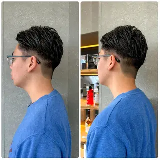 ショート メンズ メンズ💈毛流れパー マ✨メンズカット吉田のヘアスタイル