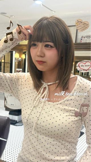 ミディアム カラー ボブ&寒色🎐ᩚ 短髪 COCOROのヘアスタイル