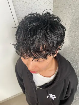 パーマ メンズ 東 航平のヘアスタイル