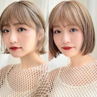 ミディアム カラー レイヤー専門家 ダブルカラー修のヘアスタイル