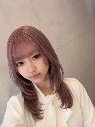 ロング カラー honoka💄💋 ワンカラー/髪質改善のヘアスタイル