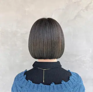 ショート 切りっぱなしボブ 👩🏼ミニボブのヘアスタイル