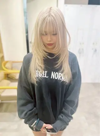 ロング カラー レイヤー/ショート chere狭山のヘアスタイル