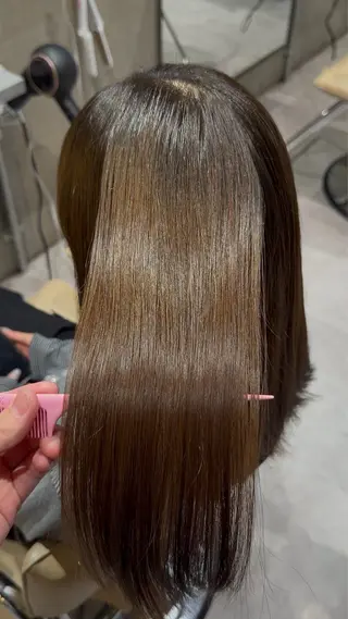 セミロング カラー ヘアアレンジ 【デザイン/透明感】 Rinon🎀のヘアスタイル