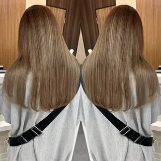 ロング バレイヤージュ ボブ🌈ナツヤのヘアスタイル