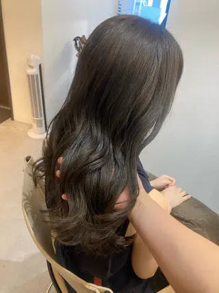 セミロング ✨色持ちの良い艶 カラー✨蟹江真世のヘアスタイル