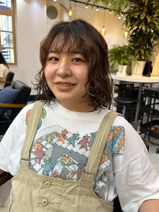 ミディアム パーマ CARICIA 白木 由里加/新栄のヘアスタイル