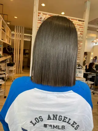 ミディアム カラー 東恩納 誠のヘアスタイル