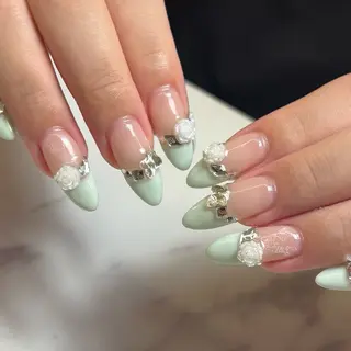 ネイル yuki❄️堺筋本町 韓国ワンホンのネイルデザイン