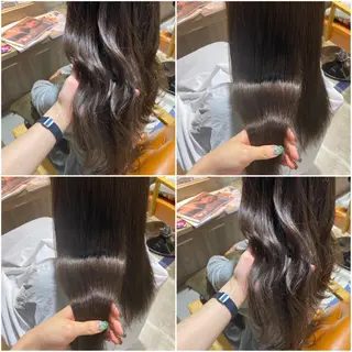 カラー 🩵盛れる顔周り/ 艶カラーemi🩵のヘアスタイル