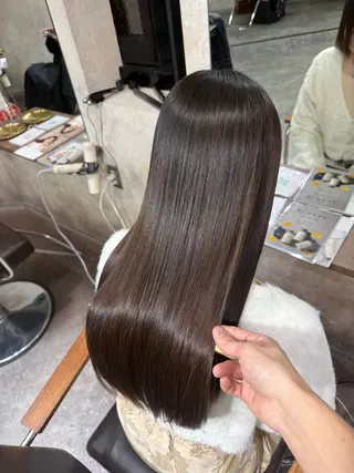 ロング 若命燿史／レイヤー 縮毛矯正/髪質改善のヘアスタイル