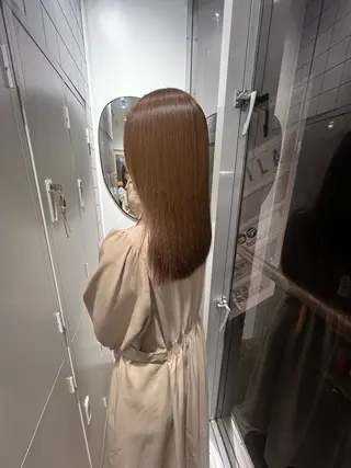 セミロング パーマ ✨髪質改善矯正× ブリーチ✨YU-KIのヘアスタイル