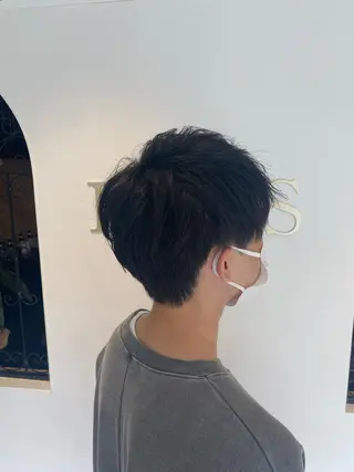 ショート カラー パーマ ヘアアレンジ メンズ ハイトーン&透明感 カラー☘️片山優陽のヘアスタイル