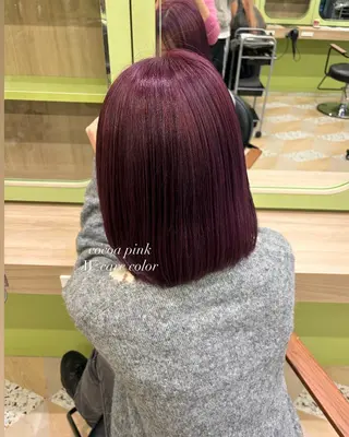 ミディアム カラー yuka♡/暖色系/ ブリーチなしWカラーのヘアスタイル