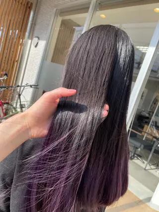 ロング カラー 宮崎 千夏のヘアスタイル