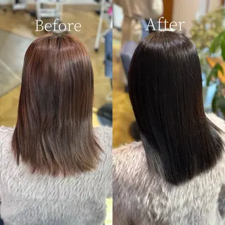 セミロング Kaori🌈透明感 カラー / 髪質改善のヘアスタイル