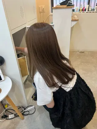 ロング カラー ブリーチなしカラー 🌿脇黒丸 彩のヘアスタイル