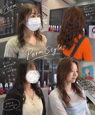 セミロング 🫧古田 穂香🫧パーマモデルのヘアスタイル
