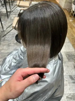 ショート カラー パーマ 銀座✨レイヤーカット 顔まわり/坂本亜裟海のヘアスタイル