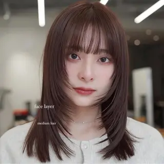 ミディアム カラー 髪質改善カラー Unami 太田英寿のヘアスタイル