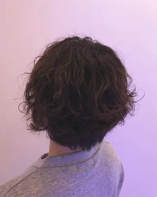 ショート パーマ 白井 つづりのヘアスタイル
