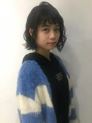 パーマ 💓パーマ，💗 レイヤーカットのヘアスタイル
