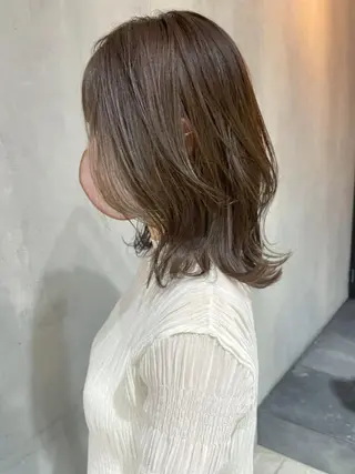 ミディアム パーマ カラー ヘアアレンジ ITbyALBUM 松戸のヘアスタイル