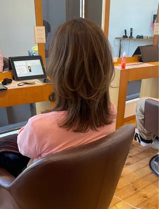 セミロング カラー モテるブラウンカラー の達人Tomoyaのヘアスタイル