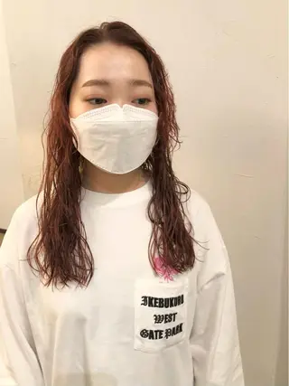 ミディアム パーマ 千葉 郁也のヘアスタイル