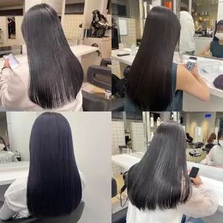 カラー パーマ ヘアアレンジ メンズ キッズ ネイル マツエク・マツパ アイブロウ 🦋縮毛/韓国レイヤ ー/透明感カラー🦋のヘアスタイル