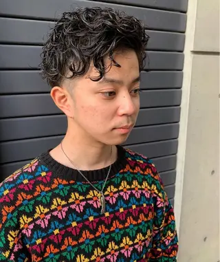 ショート パーマ メンズ メンズカット/パーマ 特化motooのヘアスタイル