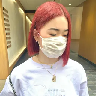 ミディアム カラー 堺 鳳 ママ美容師 yukariのヘアスタイル