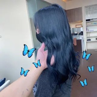 セミロング カラー 色落ちまで可愛い🧚 心斎橋hikaruのヘアスタイル