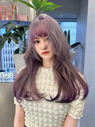 ロング カラー 新宿ブリーチ カラー美容師YUGOのヘアスタイル