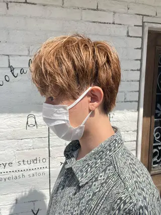ショート カラー ヘアアレンジ メンズ パーマモデル募集中 ✨Ukyoのヘアスタイル