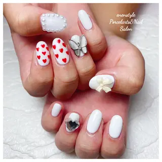 ミディアム ネイル 🐾enen style 🐾のネイルデザイン