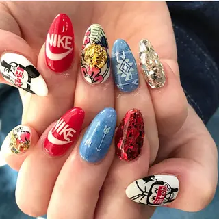 ネイル 渋谷/チップ長さ出し 👑アプレgel-xのネイルデザイン