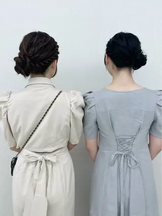 セミロング ヘアアレンジ CARELLY Rukaのマツエク・マツパデザイン