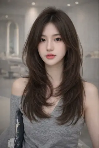 ロング 本場韓国ヘア特化 아이비/Aibiのヘアスタイル