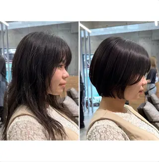 ショート 骨格補正ショート FILMSりくのヘアスタイル